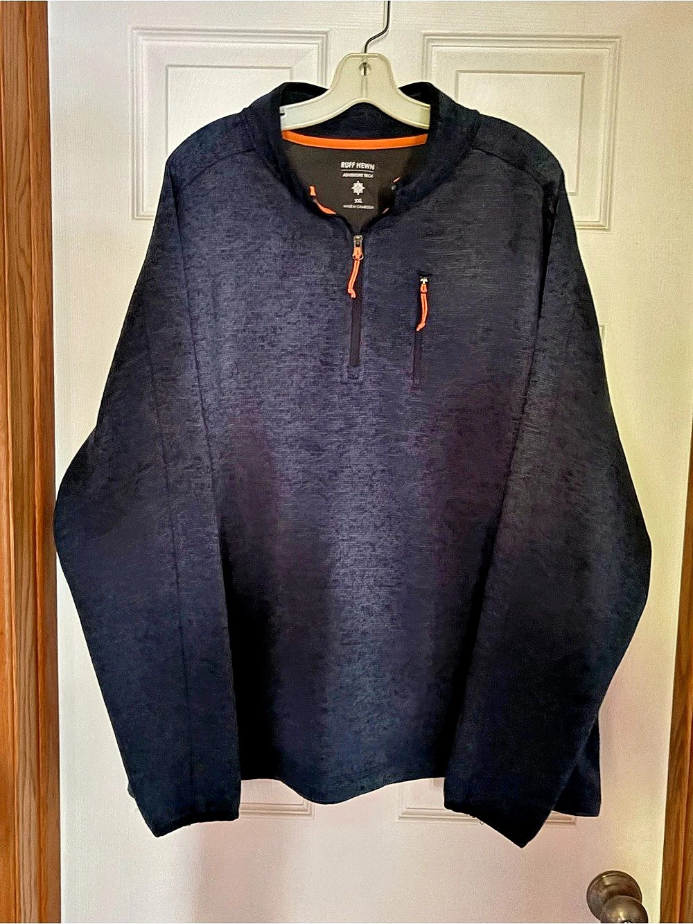 Ruff Hewn Adventure Tech 1/4 Zip Pullover Men's Blue 2 XL
